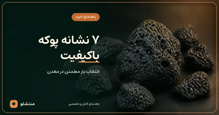 هفت نمونه پوکه سیاه و متخلخل برای بررسی کیفیت پیش از خرید