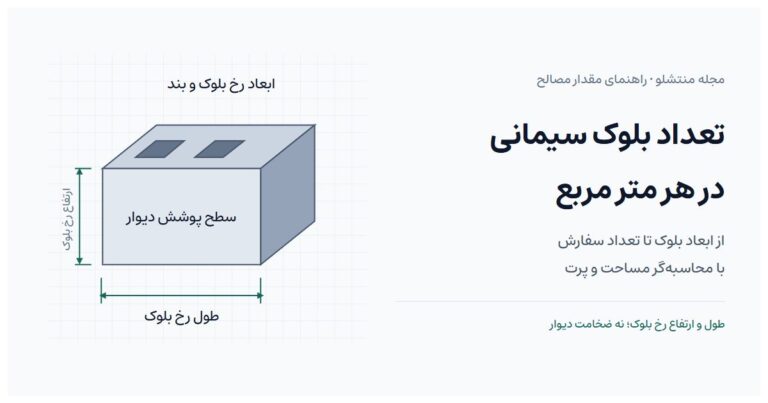 تعداد بلوک سیمانی در هر متر مربع؛ محاسبه تعداد دیوار
